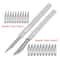 Carbon Steel Scalpel Blade Set With Handl Precision Craft Knife For PCB And Screen Repair 10