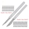 Carbon Steel Scalpel Blade Set With Handl Precision Craft Knife For PCB And Screen Repair 10