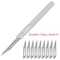 Carbon Steel Scalpel Blade Set With Handl Precision Craft Knife For PCB And Screen Repair 12