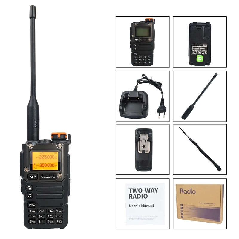 Quansheng UVK58 MultiBand TwoWay Radio With Air Band Receive DTMF Fast Frequency Scan 2