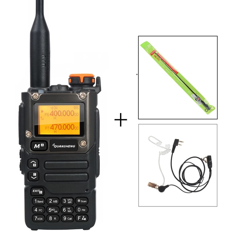 Quansheng UVK58 MultiBand TwoWay Radio With Air Band Receive DTMF Fast Frequency Scan 15