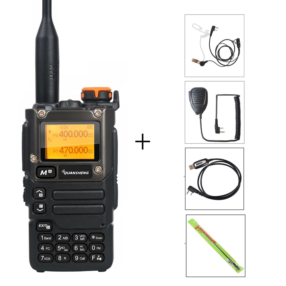 Quansheng UVK58 MultiBand TwoWay Radio With Air Band Receive DTMF Fast Frequency Scan 19