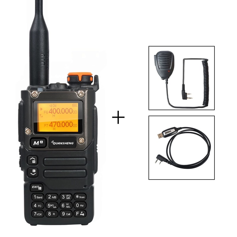 Quansheng UVK58 MultiBand TwoWay Radio With Air Band Receive DTMF Fast Frequency Scan 20