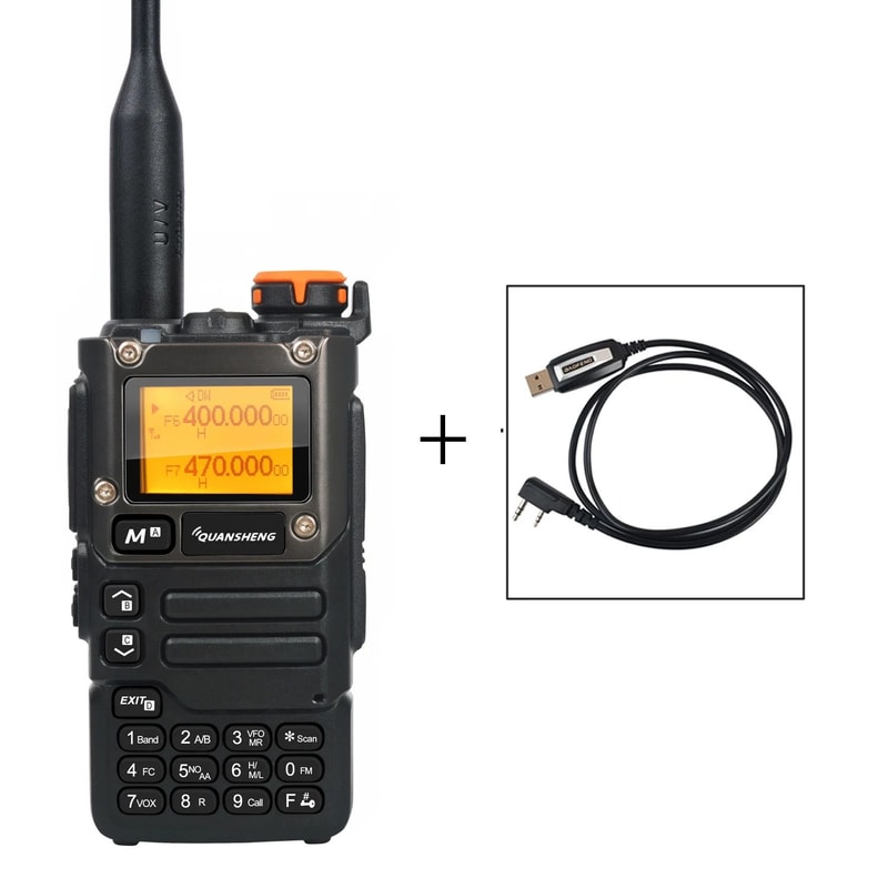 Quansheng UVK58 MultiBand TwoWay Radio With Air Band Receive DTMF Fast Frequency Scan 7