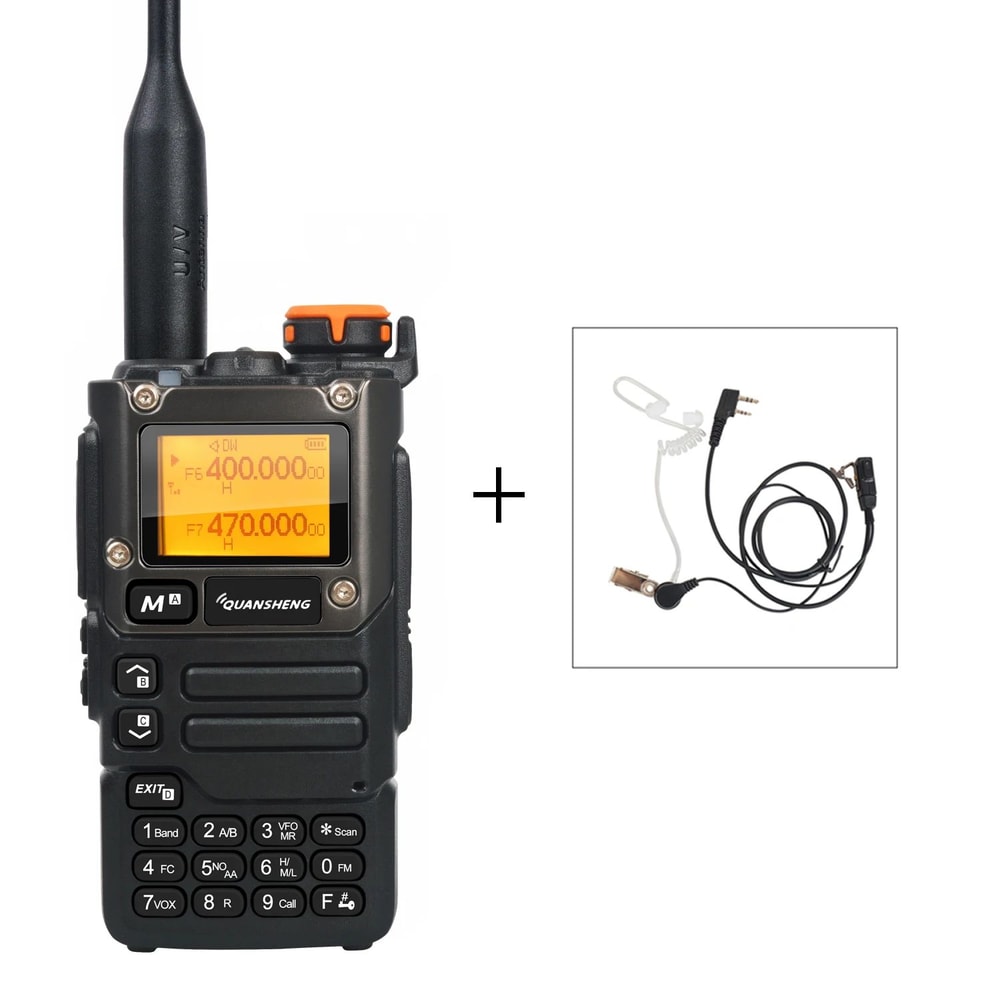 Quansheng UVK58 MultiBand TwoWay Radio With Air Band Receive DTMF Fast Frequency Scan 9