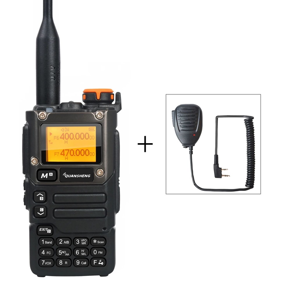 Quansheng UVK58 MultiBand TwoWay Radio With Air Band Receive DTMF Fast Frequency Scan 10