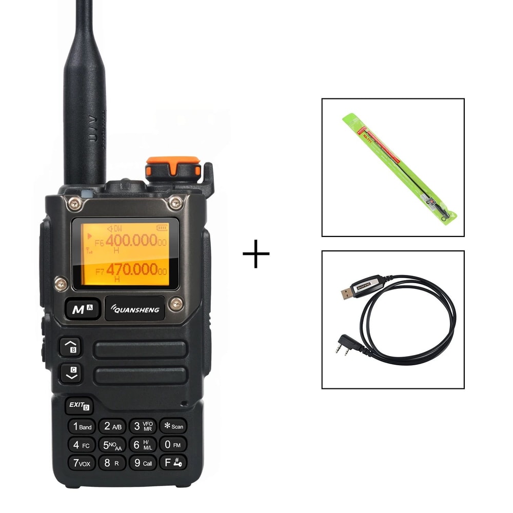 Quansheng UVK58 MultiBand TwoWay Radio With Air Band Receive DTMF Fast Frequency Scan 11