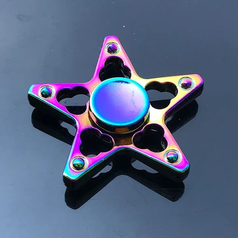 Rainbow Metal Fidget Spinner For Stress Relief HighSpeed Finger Spinner 15