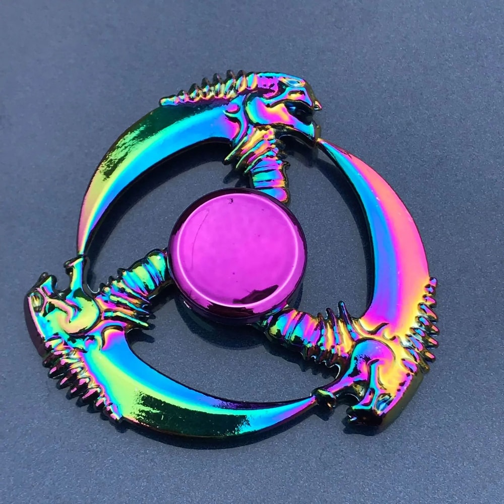 Rainbow Metal Fidget Spinner For Stress Relief HighSpeed Finger Spinner 5