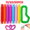Rainbow Pop Tubes Bulk Pack 102050pcs Telescopic Sensory Toys For Stress Relief Classrooms 0