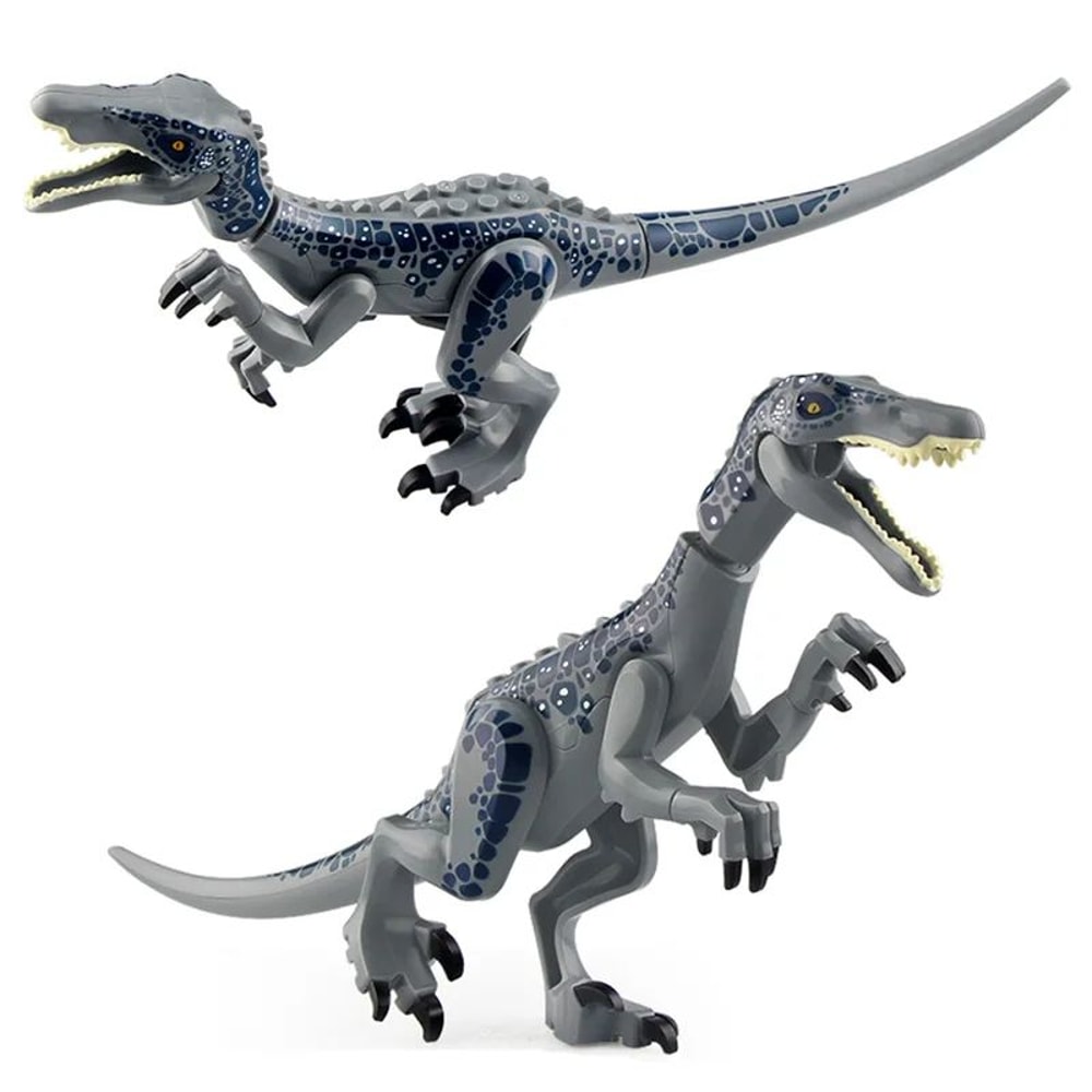 Jurassic Dino Park Dinosaur Building Blocks Set Large TRex Velociraptor Triceratops Brick Figures 5