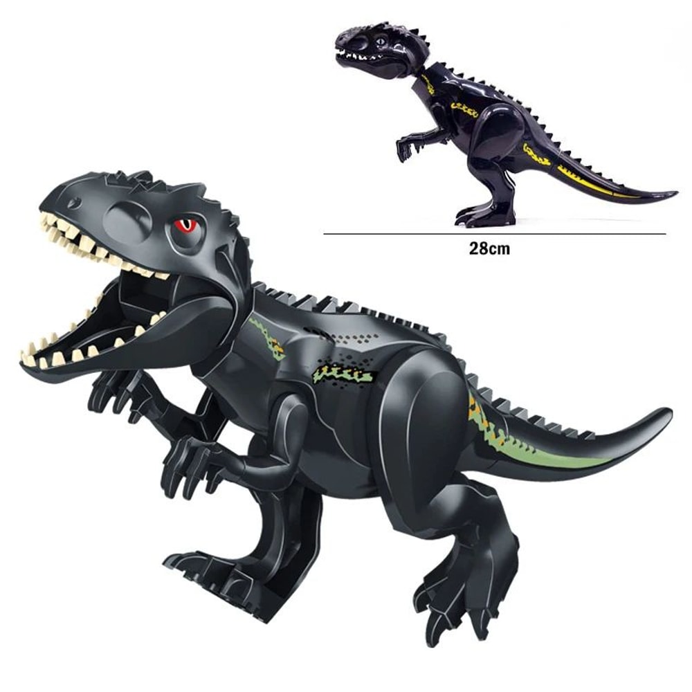 Jurassic Dino Park Dinosaur Building Blocks Set Large TRex Velociraptor Triceratops Brick Figures 16