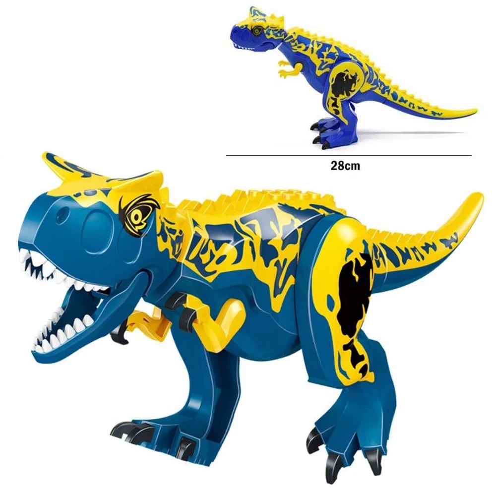 Jurassic Dino Park Dinosaur Building Blocks Set Large TRex Velociraptor Triceratops Brick Figures 17