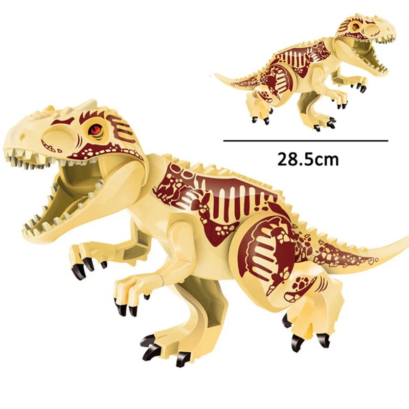 Jurassic Dino Park Dinosaur Building Blocks Set Large TRex Velociraptor Triceratops Brick Figures 8