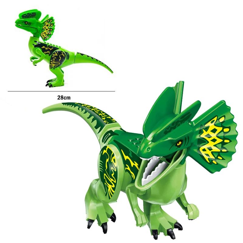 Jurassic Dino Park Dinosaur Building Blocks Set Large TRex Velociraptor Triceratops Brick Figures 9