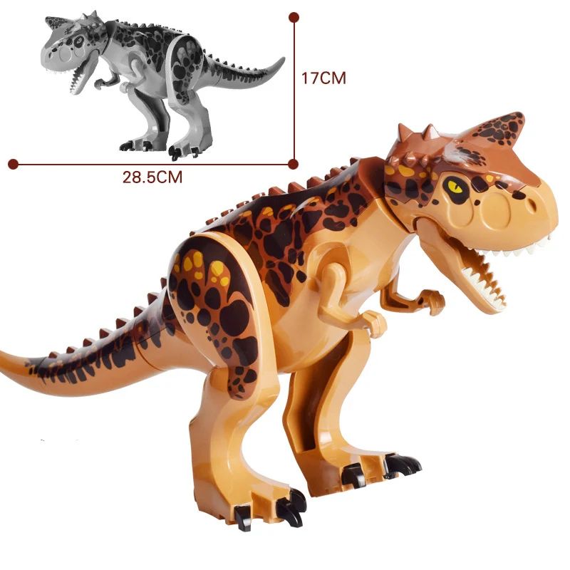 Jurassic Dino Park Dinosaur Building Blocks Set Large TRex Velociraptor Triceratops Brick Figures 12