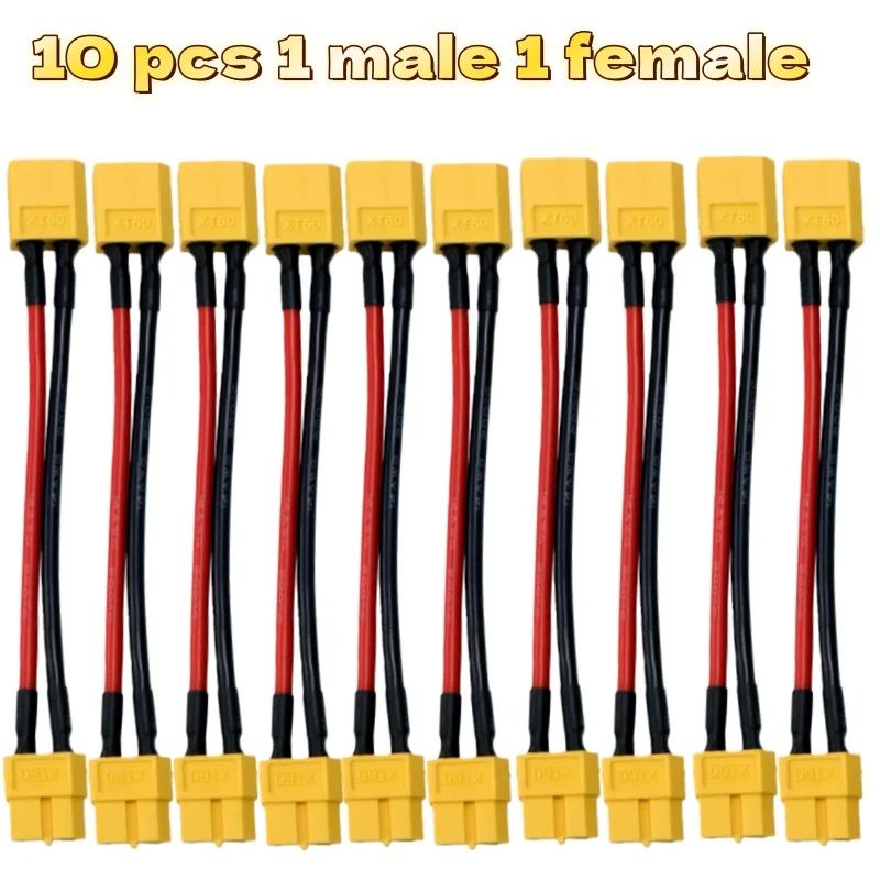 XT60 Parallel Battery Connector 3Way Y Splitter Cable With 14AWG Silicone Wire MaleFemale 5