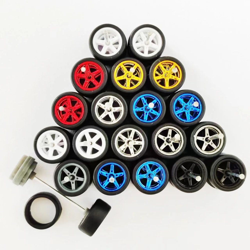164 Model Car Wheels And Removable Rubber Tires Set For Hot Wheels And Matchbox Customs 112mm 10 Se 13