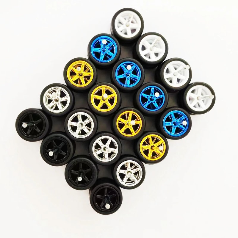 164 Model Car Wheels And Removable Rubber Tires Set For Hot Wheels And Matchbox Customs 112mm 10 Se 14