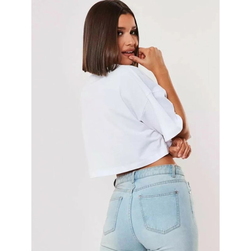 Womens Cotton Yoga Crop Top Loose Fit Workout Tee 2