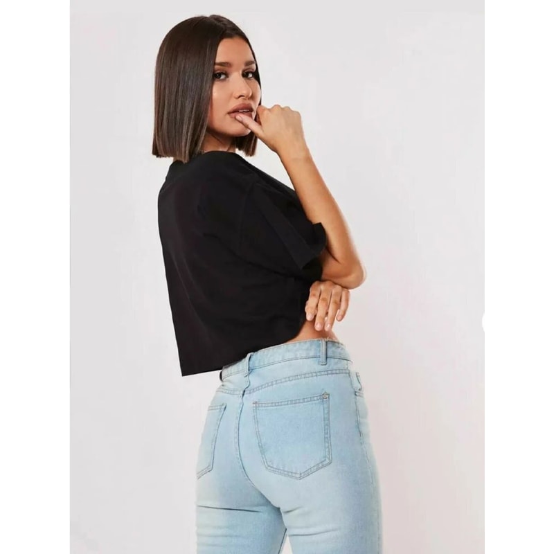 Womens Cotton Yoga Crop Top Loose Fit Workout Tee 5