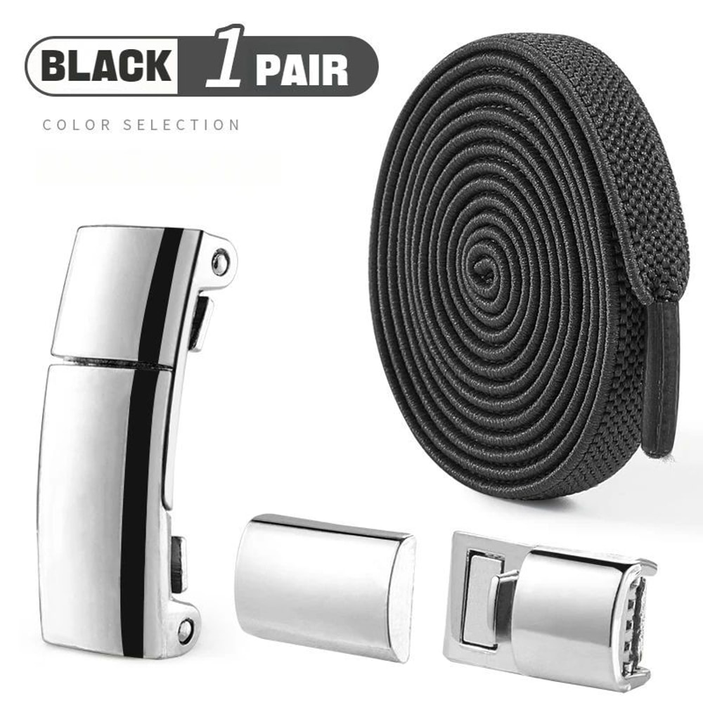 Magnetic Lock NoTie Shoelaces Flat Elastic Shoelaces For Sneakers Boots 1 Pair 6