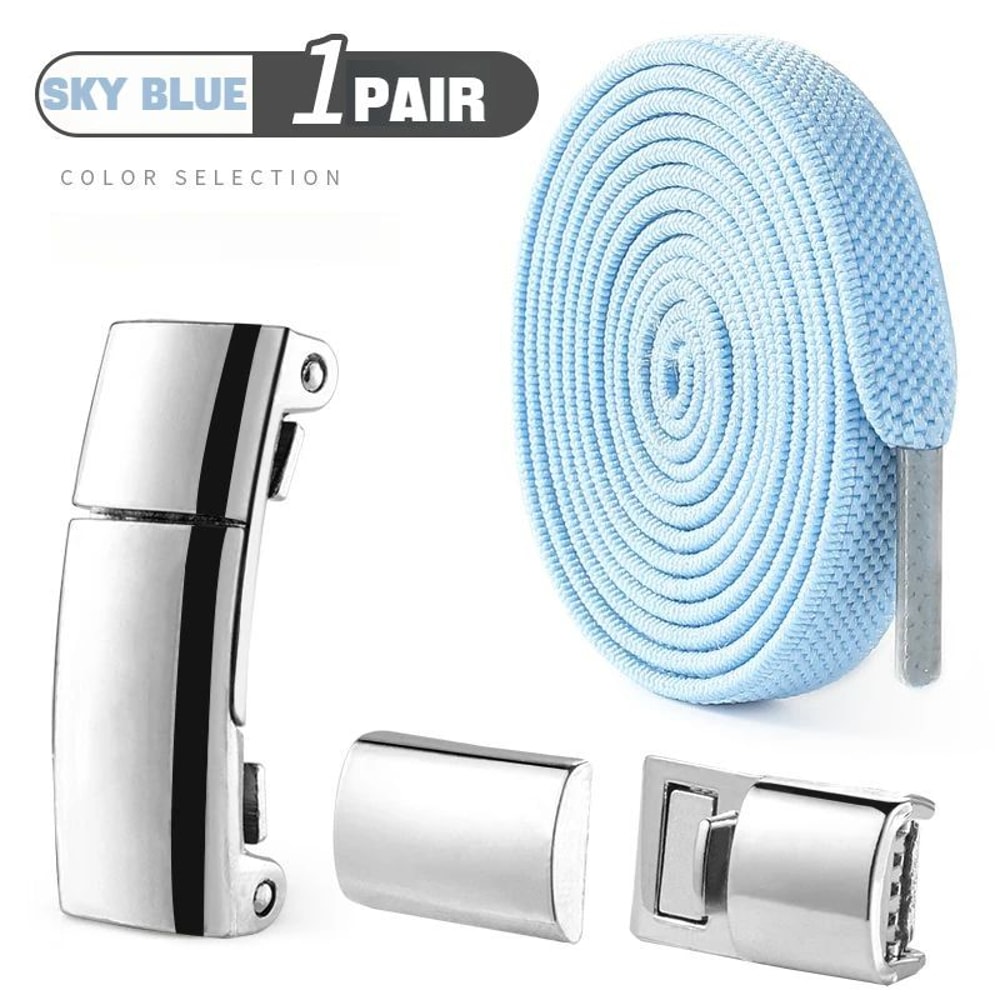 Magnetic Lock NoTie Shoelaces Flat Elastic Shoelaces For Sneakers Boots 1 Pair 9