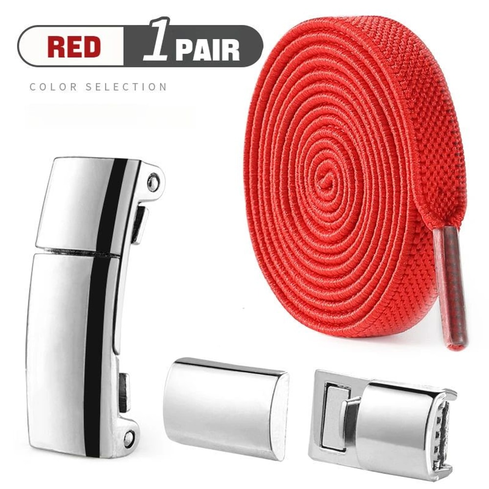 Magnetic Lock NoTie Shoelaces Flat Elastic Shoelaces For Sneakers Boots 1 Pair 11