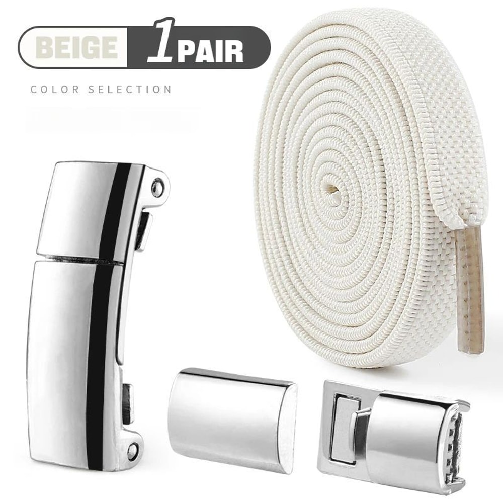 Magnetic Lock NoTie Shoelaces Flat Elastic Shoelaces For Sneakers Boots 1 Pair 15