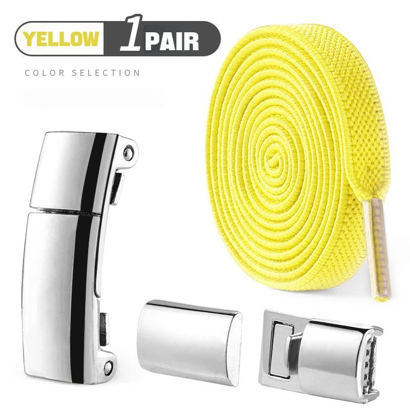 Magnetic Lock NoTie Shoelaces Flat Elastic Shoelaces For Sneakers Boots 1 Pair 17