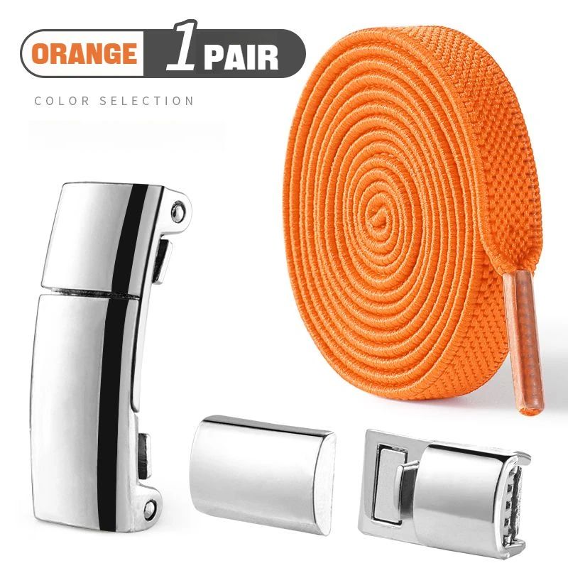 Magnetic Lock NoTie Shoelaces Flat Elastic Shoelaces For Sneakers Boots 1 Pair 19