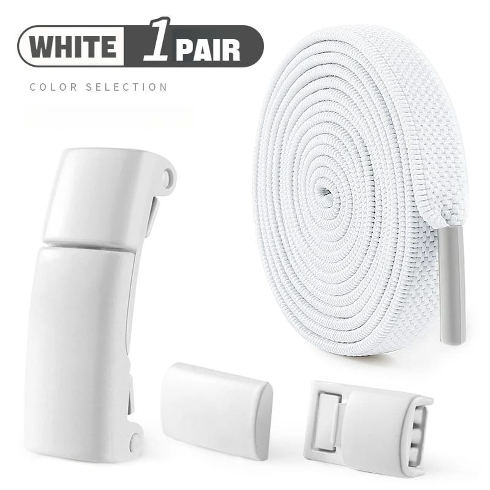 Magnetic Lock NoTie Shoelaces Flat Elastic Shoelaces For Sneakers Boots 1 Pair 20