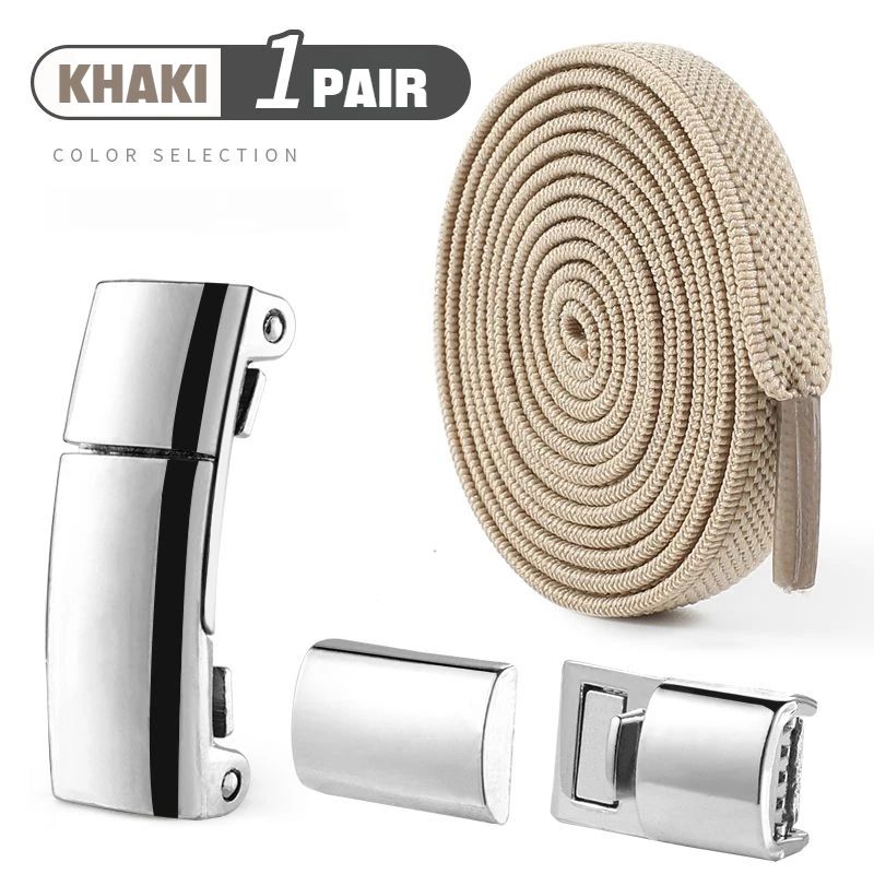 Magnetic Lock NoTie Shoelaces Flat Elastic Shoelaces For Sneakers Boots 1 Pair 14