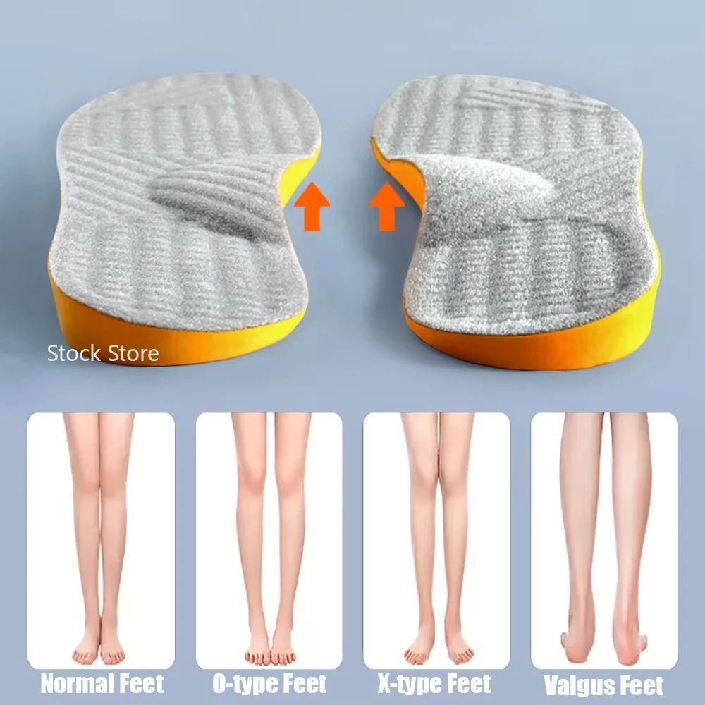 Arch Support Insoles For Flat Feet Orthopedic Valgus Correction Shoe Inserts 0