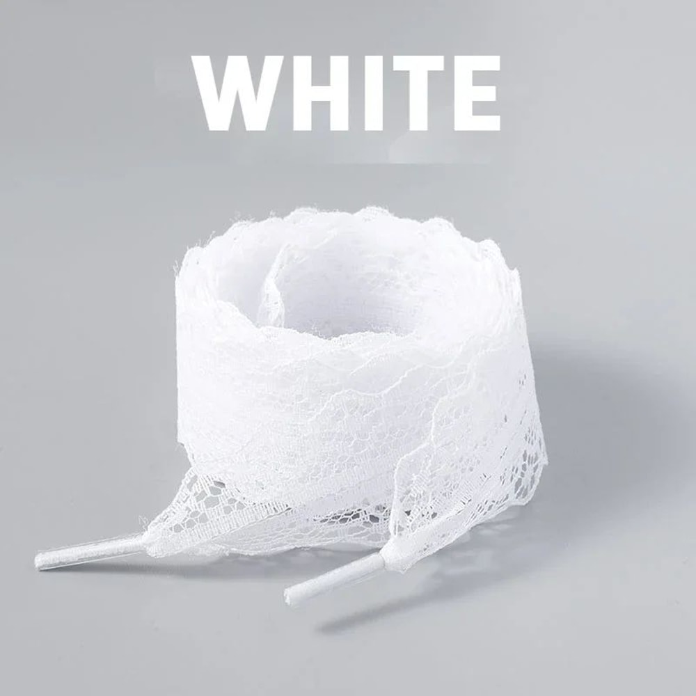 Lace Shoelaces 29cm Wide Flat Ribbon Laces For Sneakers And Ballet Shoes 6