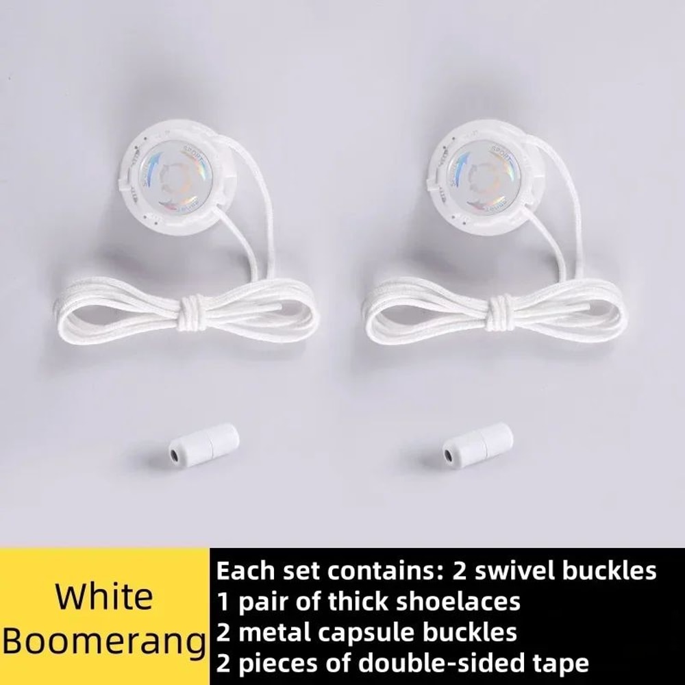 EasyFit NoTie Automatic Shoelaces With Swivel Buckle Thick Rope Quick Lock 8