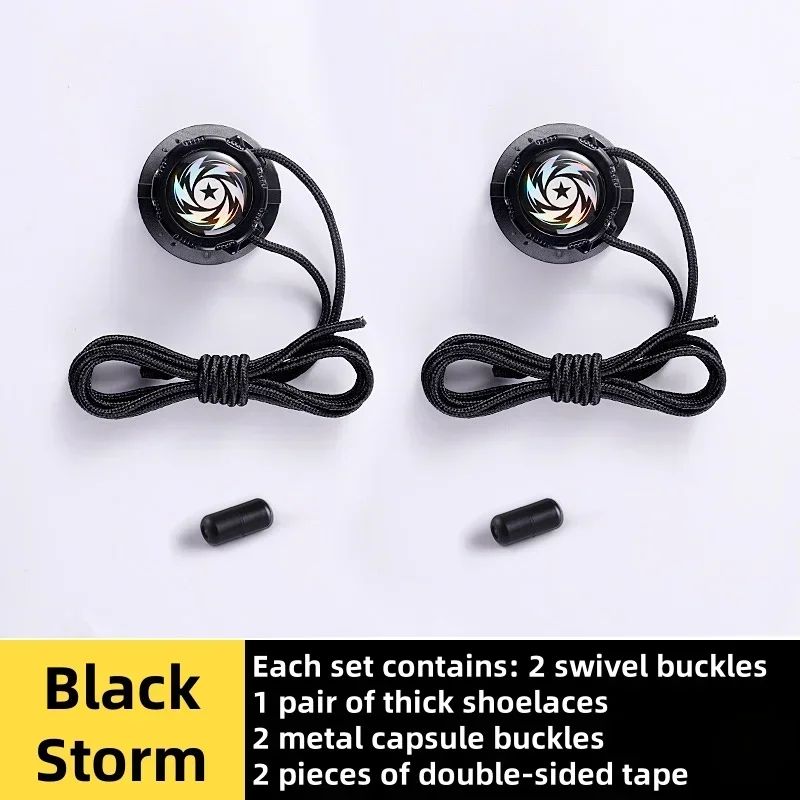 EasyFit NoTie Automatic Shoelaces With Swivel Buckle Thick Rope Quick Lock 11