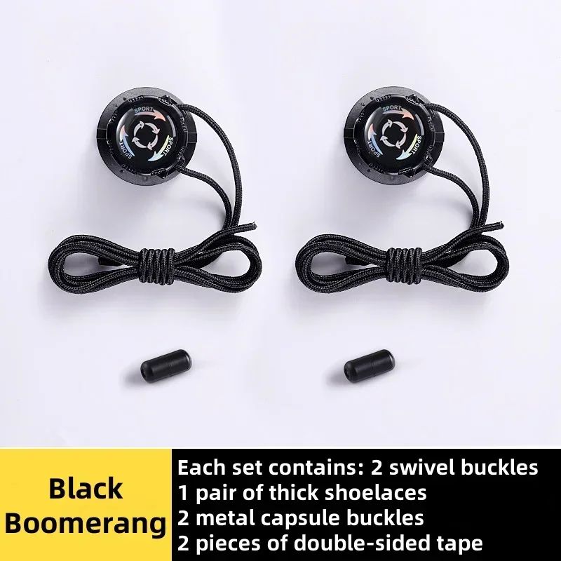 EasyFit NoTie Automatic Shoelaces With Swivel Buckle Thick Rope Quick Lock 14