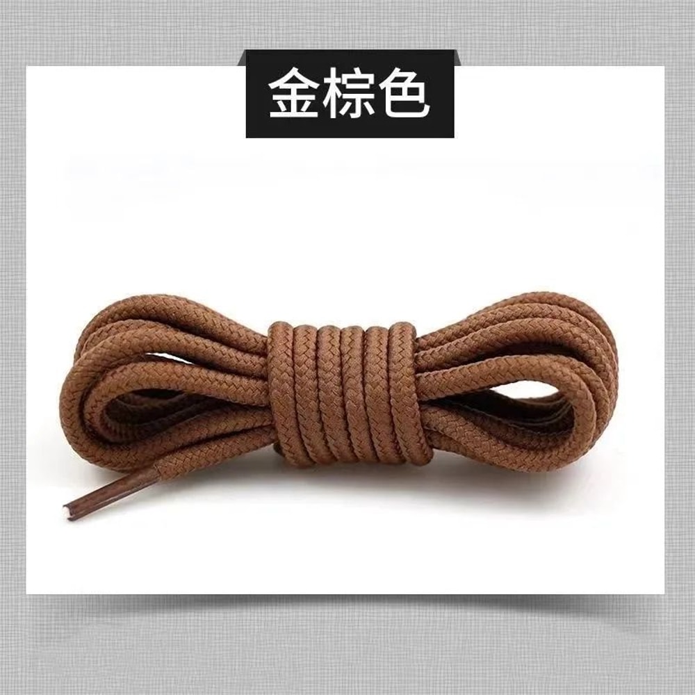 Round Boot Laces Pair Durable Polyester Shoelaces In Black Or Brown For Martens And Hiking Boots 9