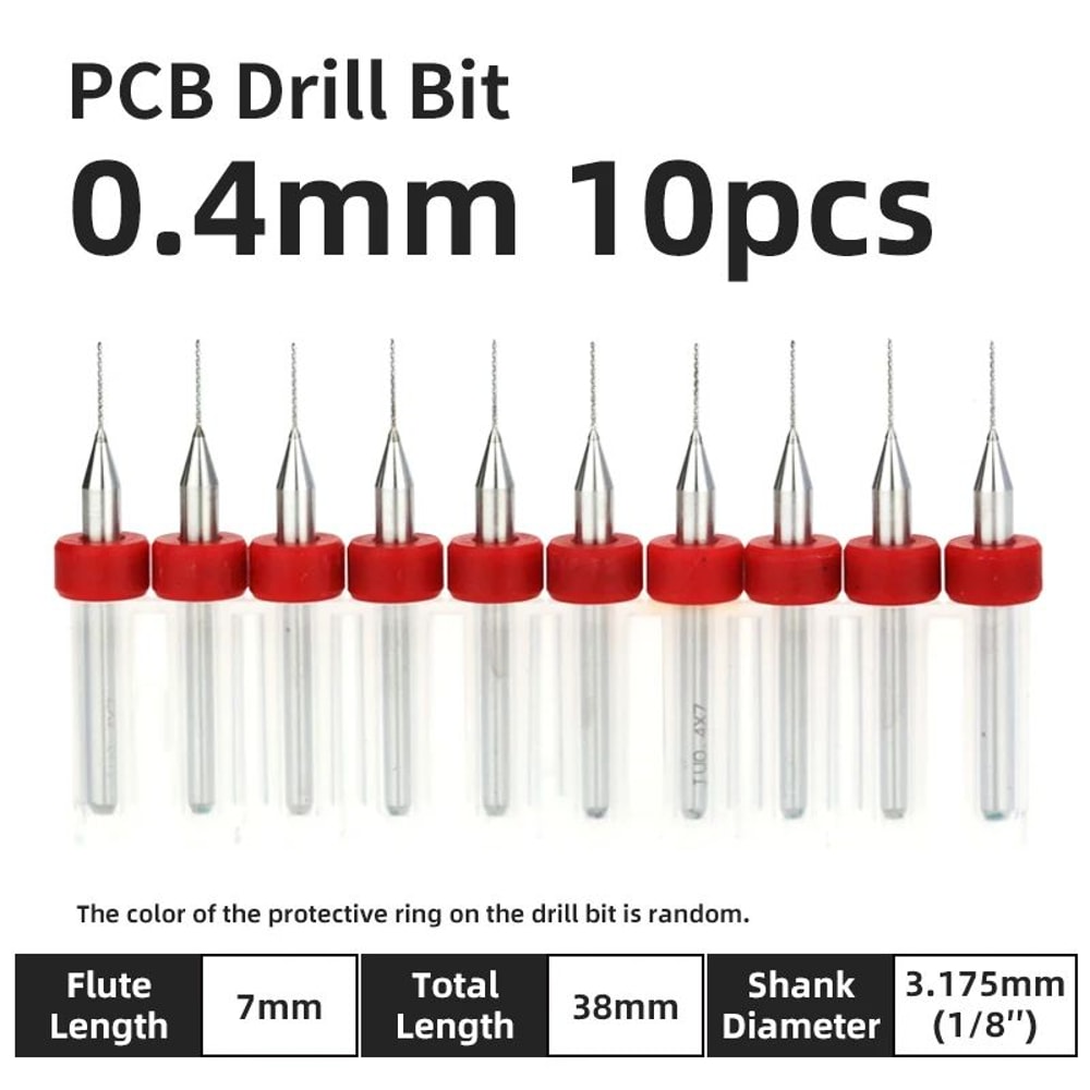 TOOLEYE Carbide PCB Drill Bit Set 10pcs 18 Shank Micro CNC Bits 013175mm 13