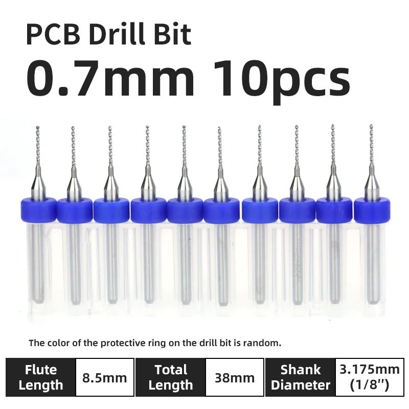 TOOLEYE Carbide PCB Drill Bit Set 10pcs 18 Shank Micro CNC Bits 013175mm 16