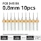 TOOLEYE Carbide PCB Drill Bit Set 10pcs 18 Shank Micro CNC Bits 013175mm 17