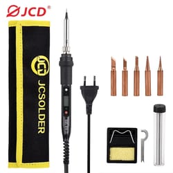 jcd 80w digital soldering iron with lcd display, adjustable temperature, dual voltage 110v/220v