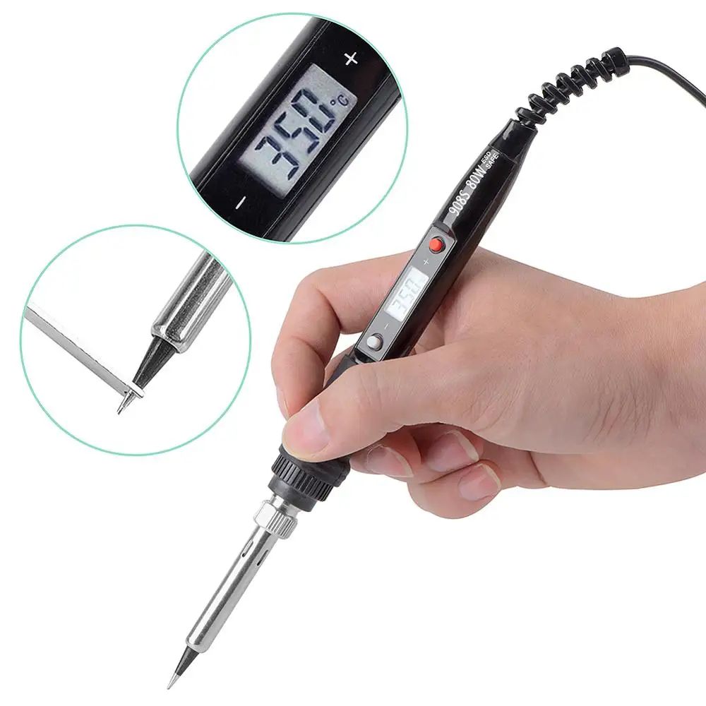 JCD 80W Digital Soldering Iron With LCD Display Adjustable Temperature Dual Voltage 110V220V 3