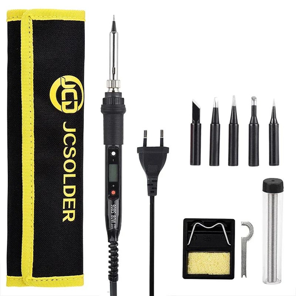 JCD 80W Digital Soldering Iron With LCD Display Adjustable Temperature Dual Voltage 110V220V 12