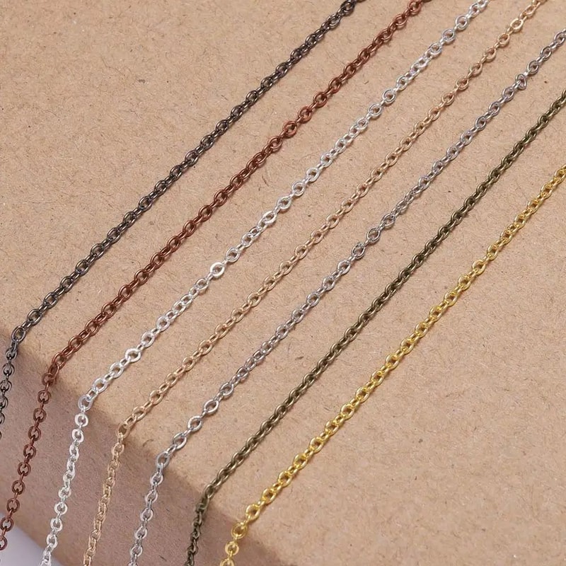 Gold Plated Necklace Chain 5m Roll For Jewelry Making DIY Crafts 3