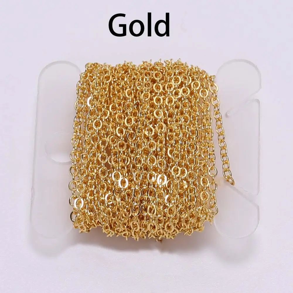 Gold Plated Necklace Chain 5m Roll For Jewelry Making DIY Crafts 10