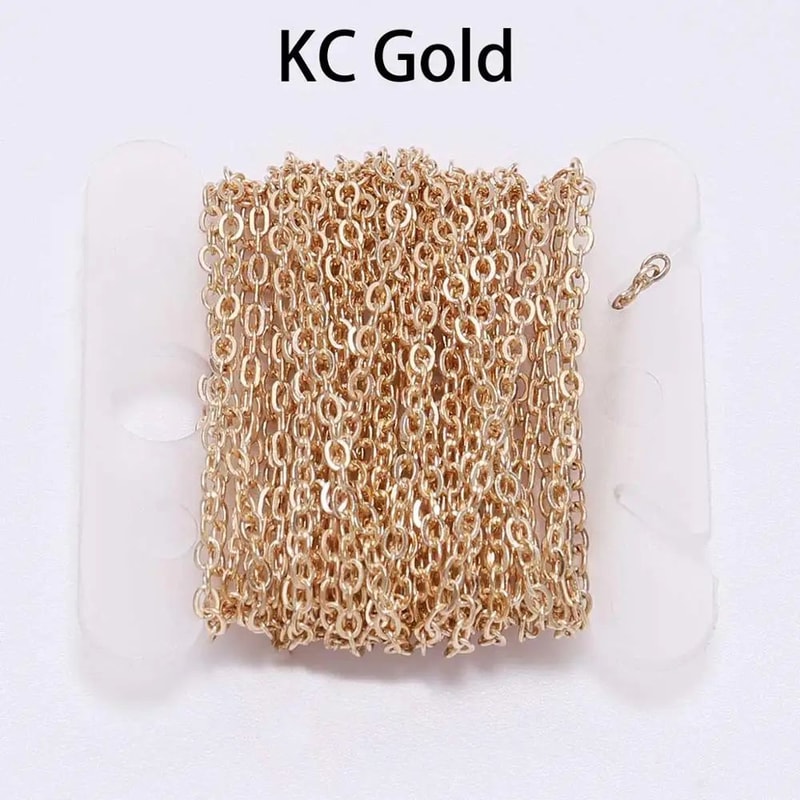 Gold Plated Necklace Chain 5m Roll For Jewelry Making DIY Crafts 11