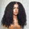 Kinky Curly 13x6 HD Lace Frontal Glueless Human Hair Wig 4C Afro Curly Volume 0