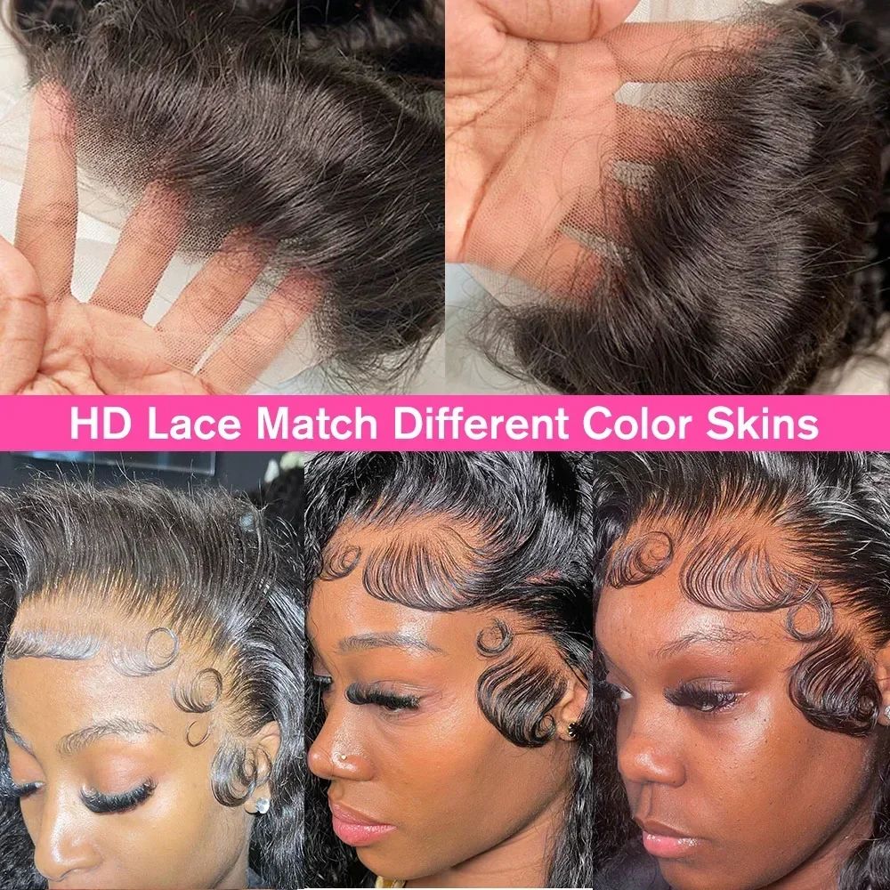 Kinky Curly 13x6 HD Lace Frontal Glueless Human Hair Wig 4C Afro Curly Volume 3